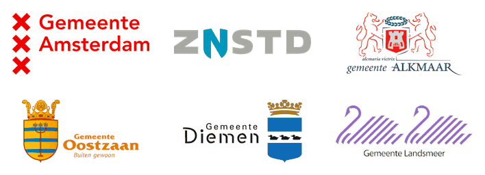 Gemeenten Amsterdam, Zaanstad, Alkmaar, Oostzaan, Diemen en Landsmeer